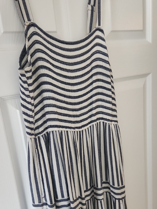 Dresses & Skirts - Navy and White Striped Long Sundress